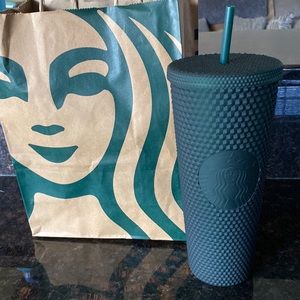 Starbucks Dark Green 24oz Soft Studded Cup (2022)